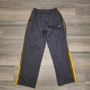 Nike Vintage Basketball Track Jogger Pants Grey and Yellow